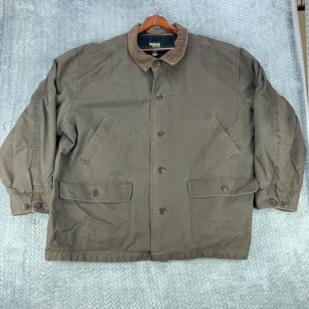 Guide Series Field Chore Flannel Lined Jacket 3XL Corduroy Collar Button Up
